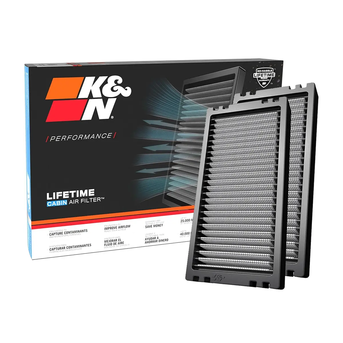K&N Cabin Filter Washable Vf1001 1