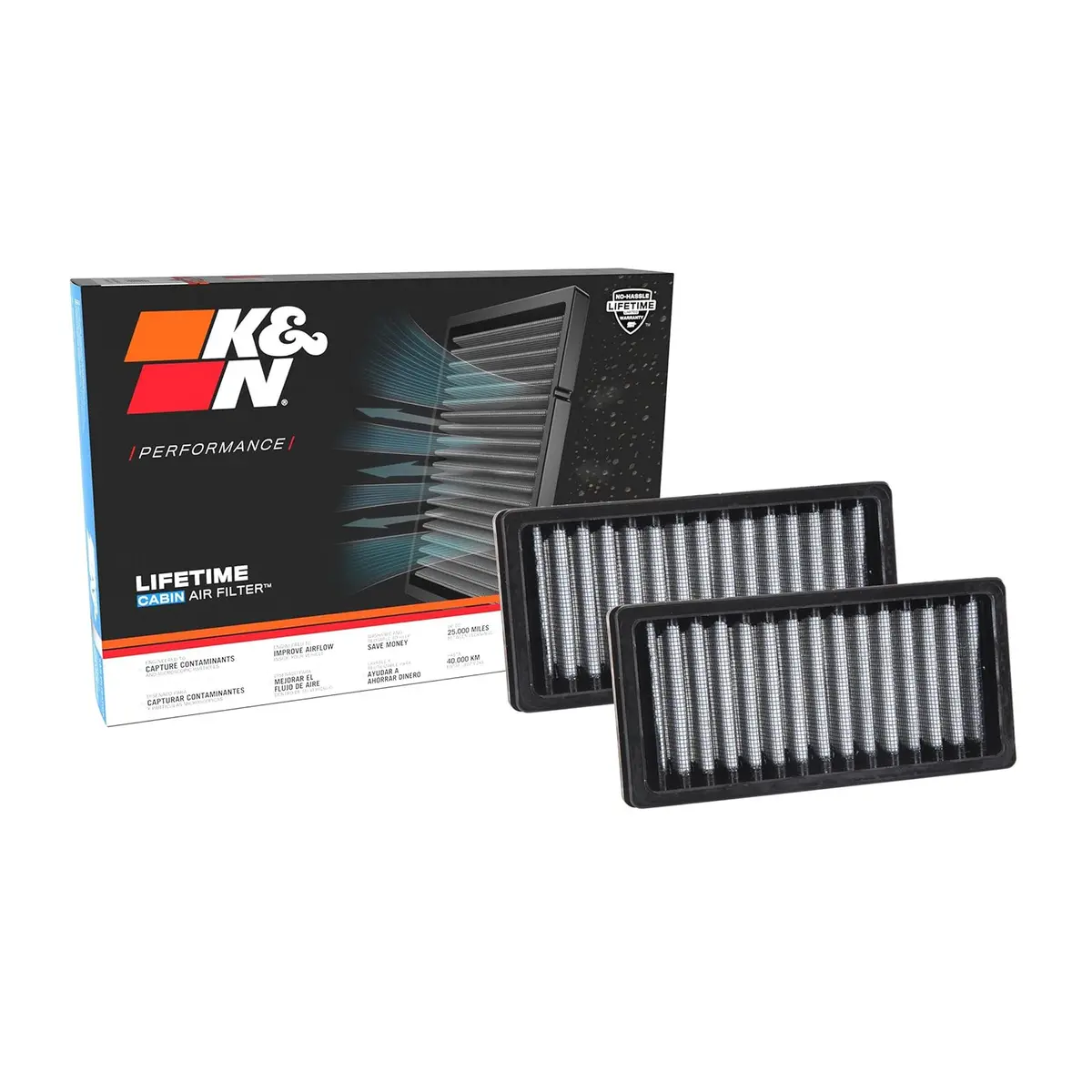 K&N Cabin Filter Washable Vf1010 1