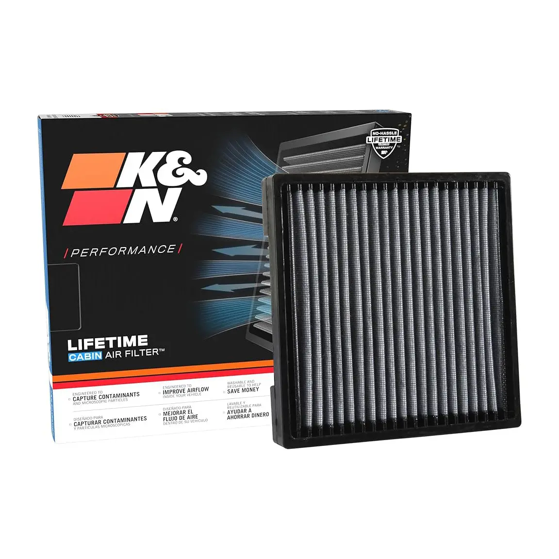 K&N Cabin Filter Washable Vf1013 1