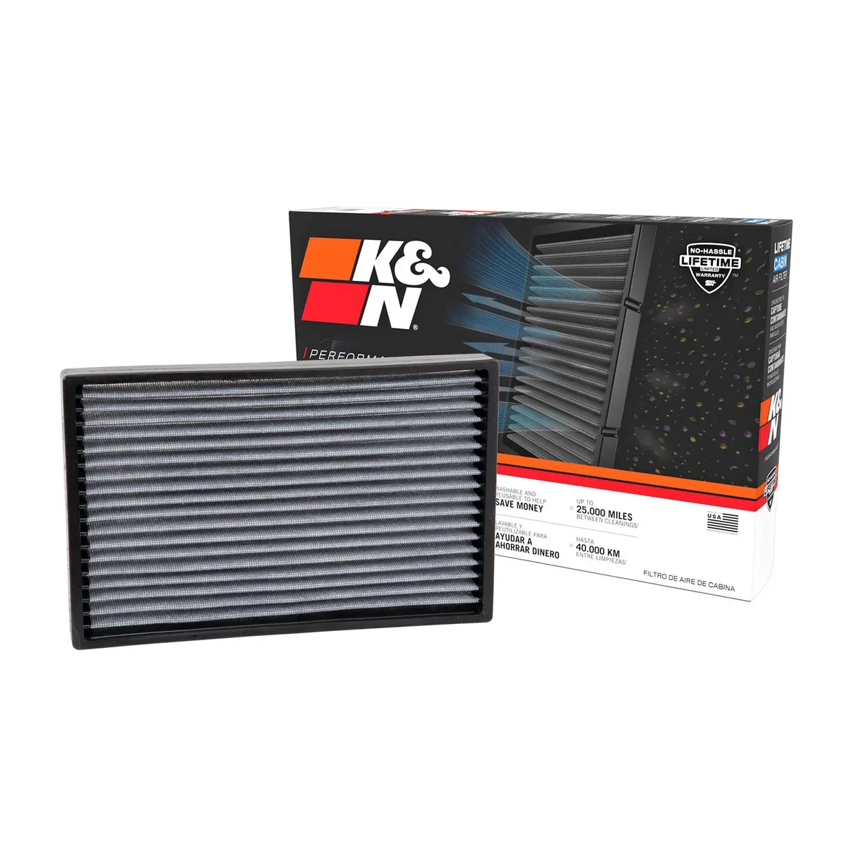K&N Cabin Filter Washable Vf3000 1