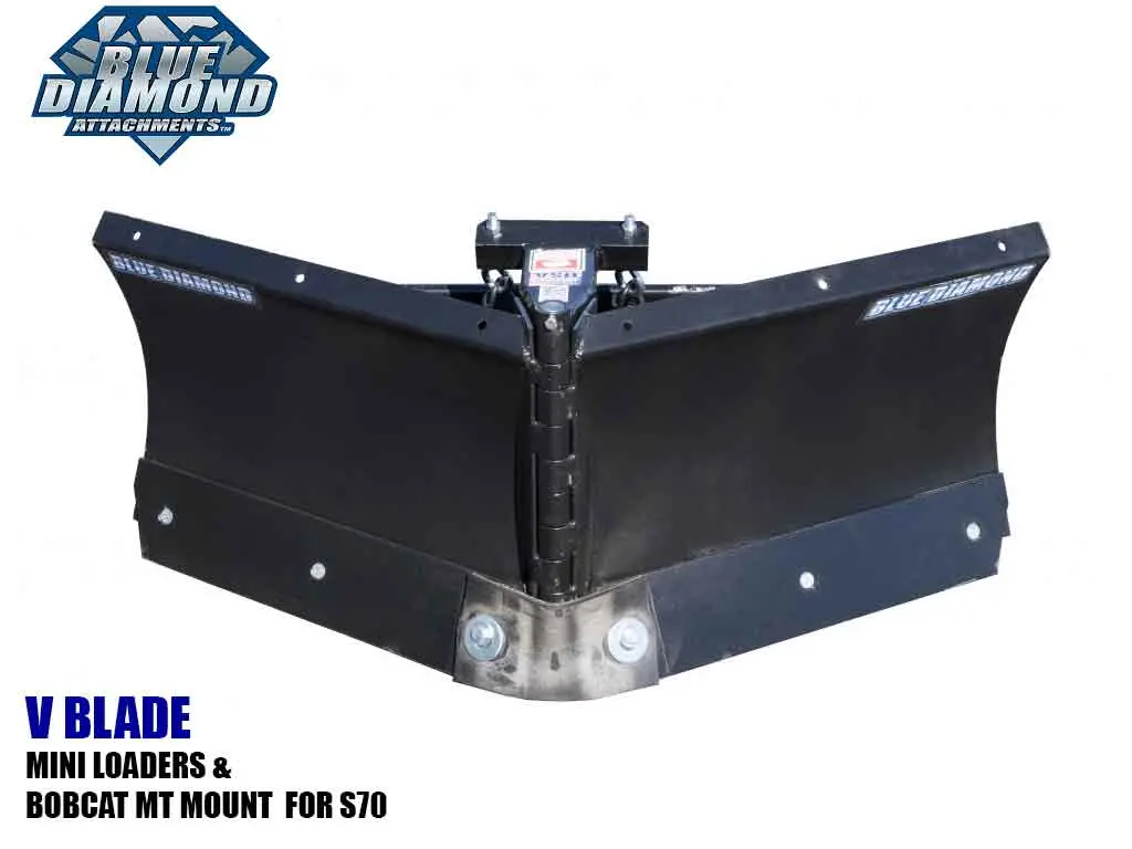 Blue Diamond V Blade For Mini Loader Or Bobcat S70 With Mt Mount 1