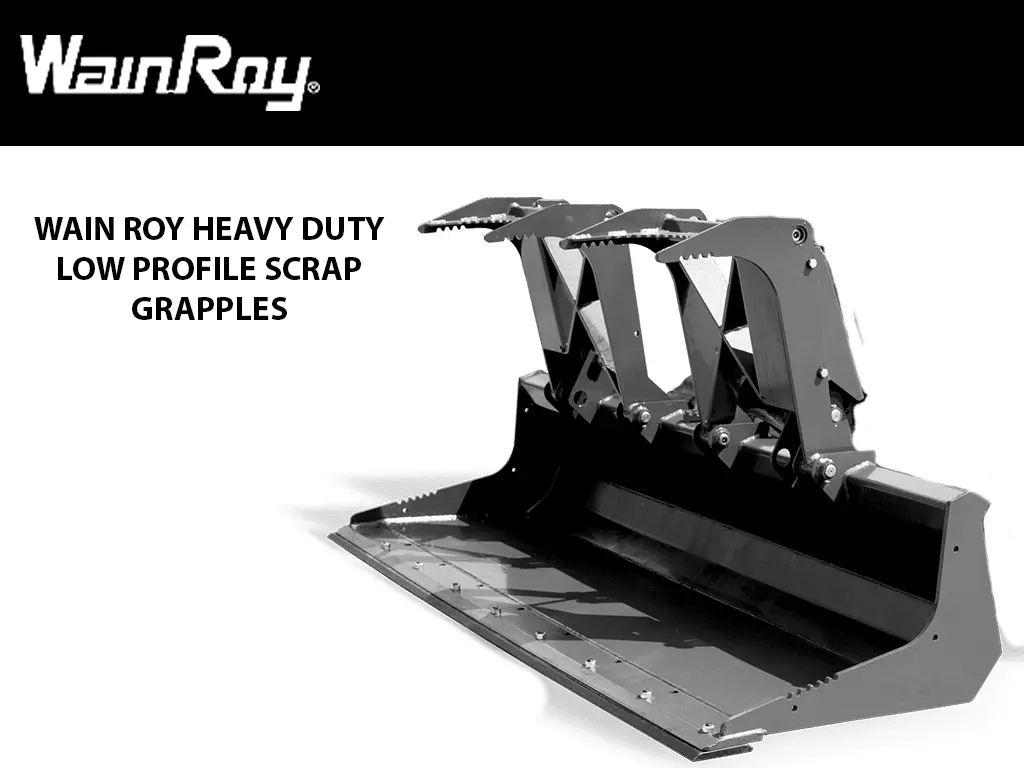 Wain Roy Heavy Duty Low Profile Scrap Grapples For Skid Steers 1