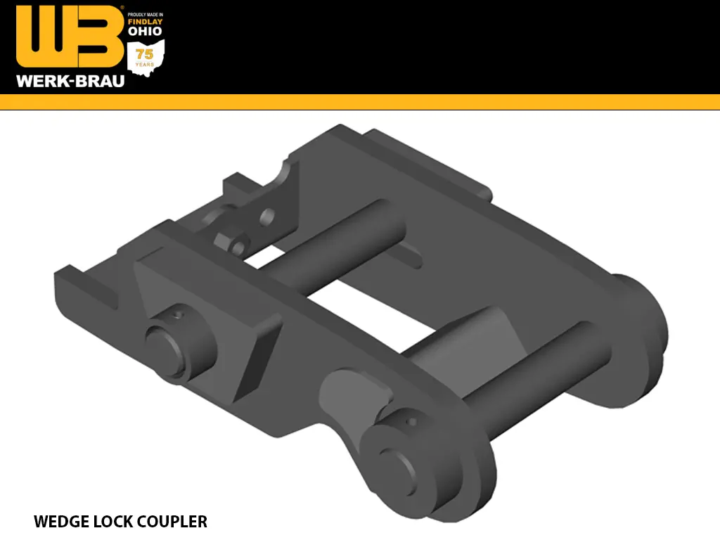 Werk-Brau Wedge Lock Couplers For 2,100-7,500 Lbs. Excavators (Mini 76 & 1) 1