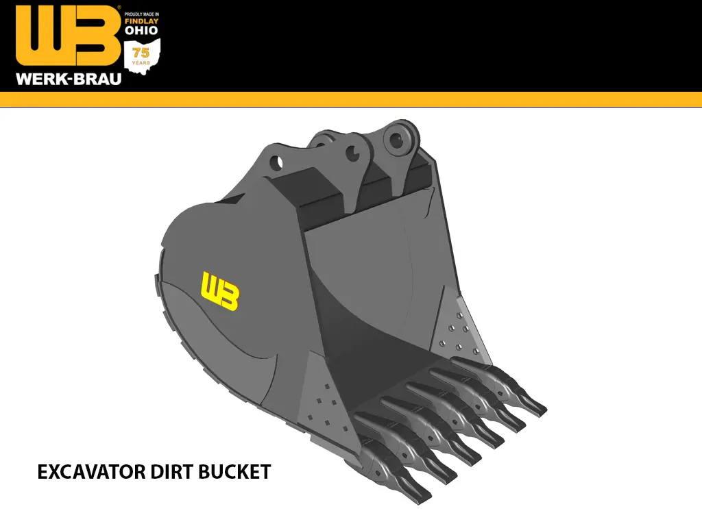 Werk-Brau Heavy Duty High Capacity Buckets For 176,000 - 200,000 Lbs. Excavators (80Mt) 1