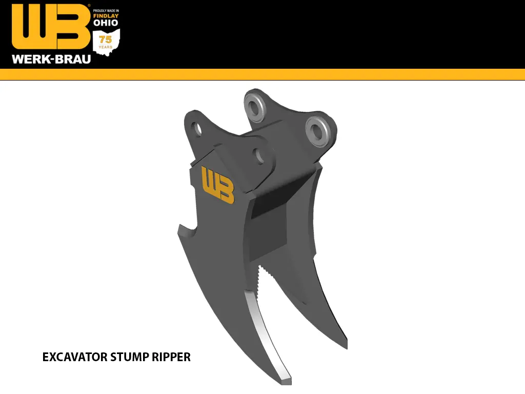 Werk-Brau Stump Ripper For Mini Excavators 5,000-11,000 Lbs. (Mini 1 & 15) 1