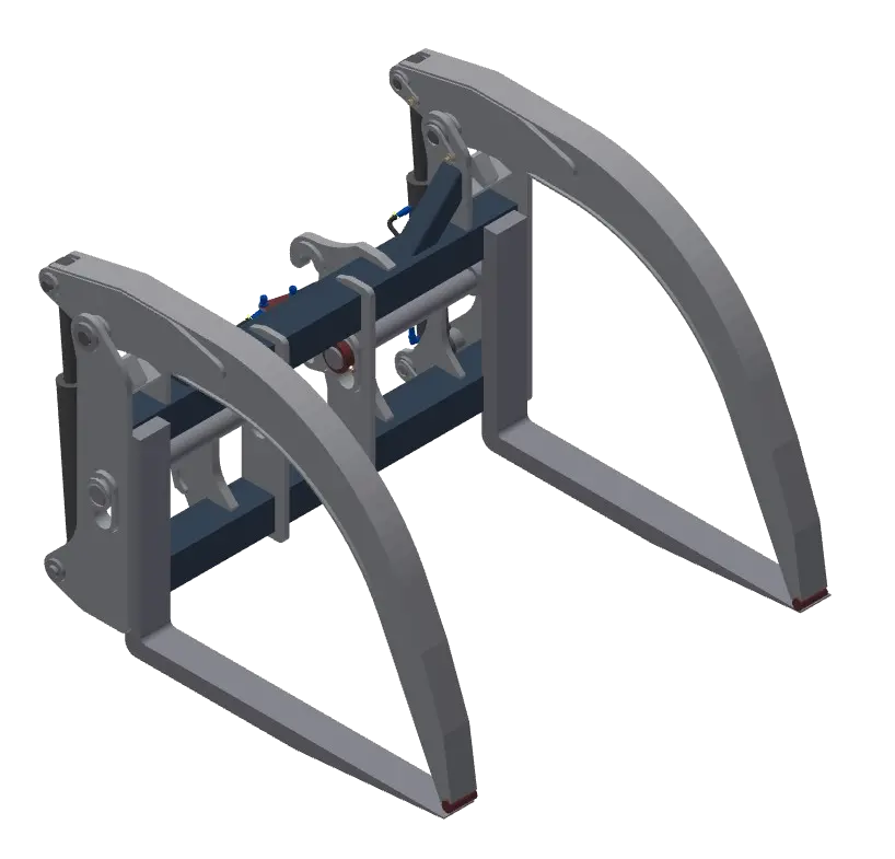 Tag Log & Lumber Forks With Double Independent Clamps For Class 500 Wheel Loaders 2