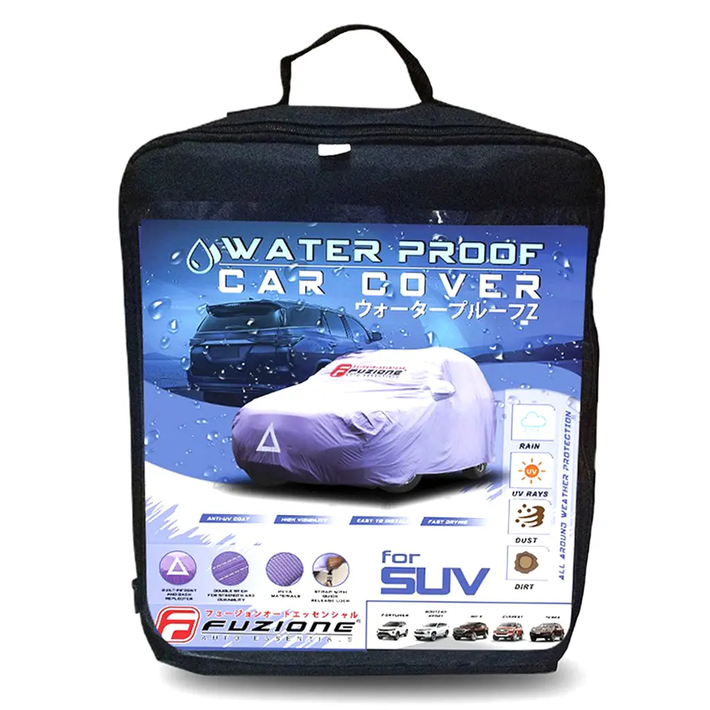 Fuzione Waterproof Car Cover With Reflector For Toyota Hiace Super Grandia 2010 1