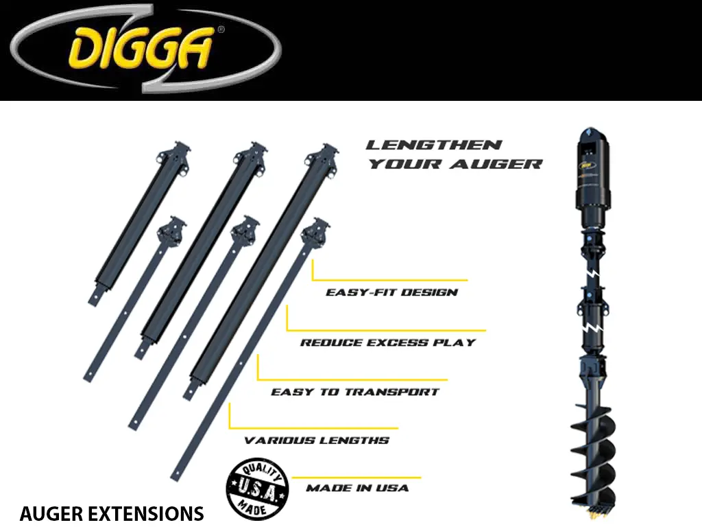 Digga 100Mm Sq Auger Bit Extensions (To Suit Rc11 Bits) 1