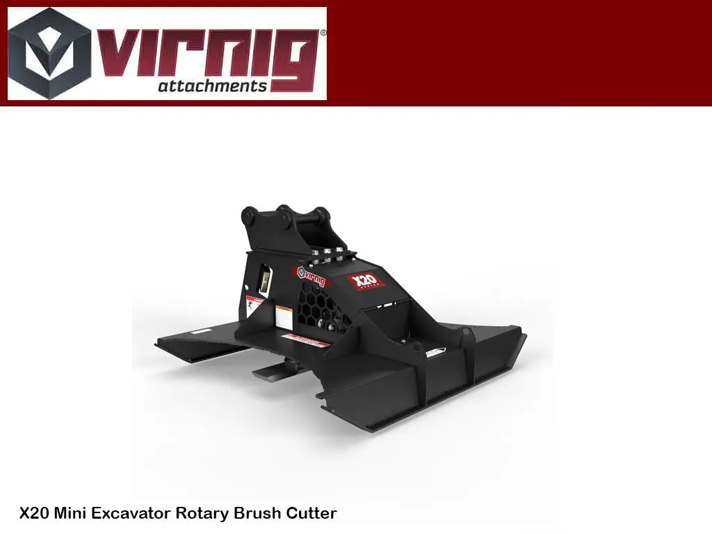 Virnig X20 40" Mini Excavator Rotary Brush Cutter 1