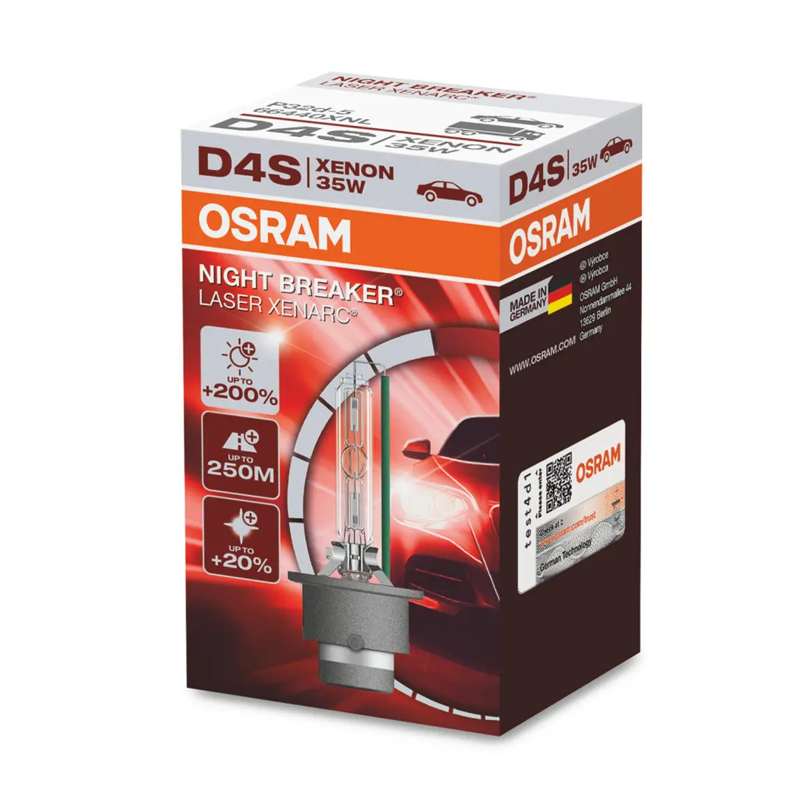 Osram Night Breaker Laser Xenarc Hid Bulb D4s 4300K 1