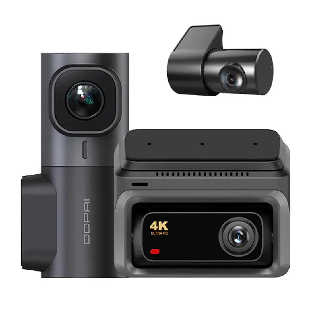 Ddpai Dashcam Z60 3-Channel 2160P 4K Qhd Resolution 1