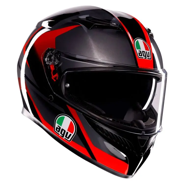 Agv K3 Helmet - Striga - Black/Gray/Red 1