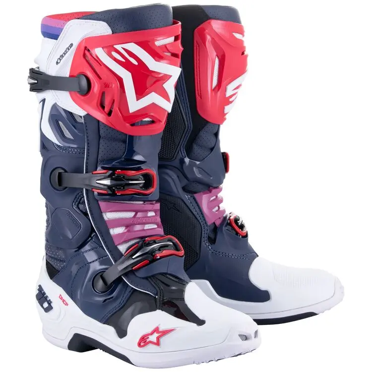Alpinestars Tech 10 Supervented Boots Night Nvy/Wht/Rainbow 1