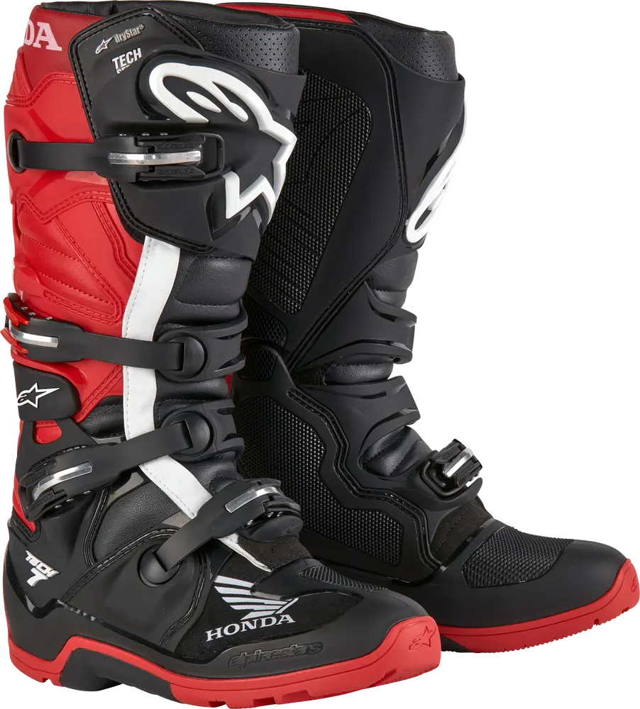 Alpinestars Honda Tech 7 Enduro Drystar Black/Bright Red Sz 7 1