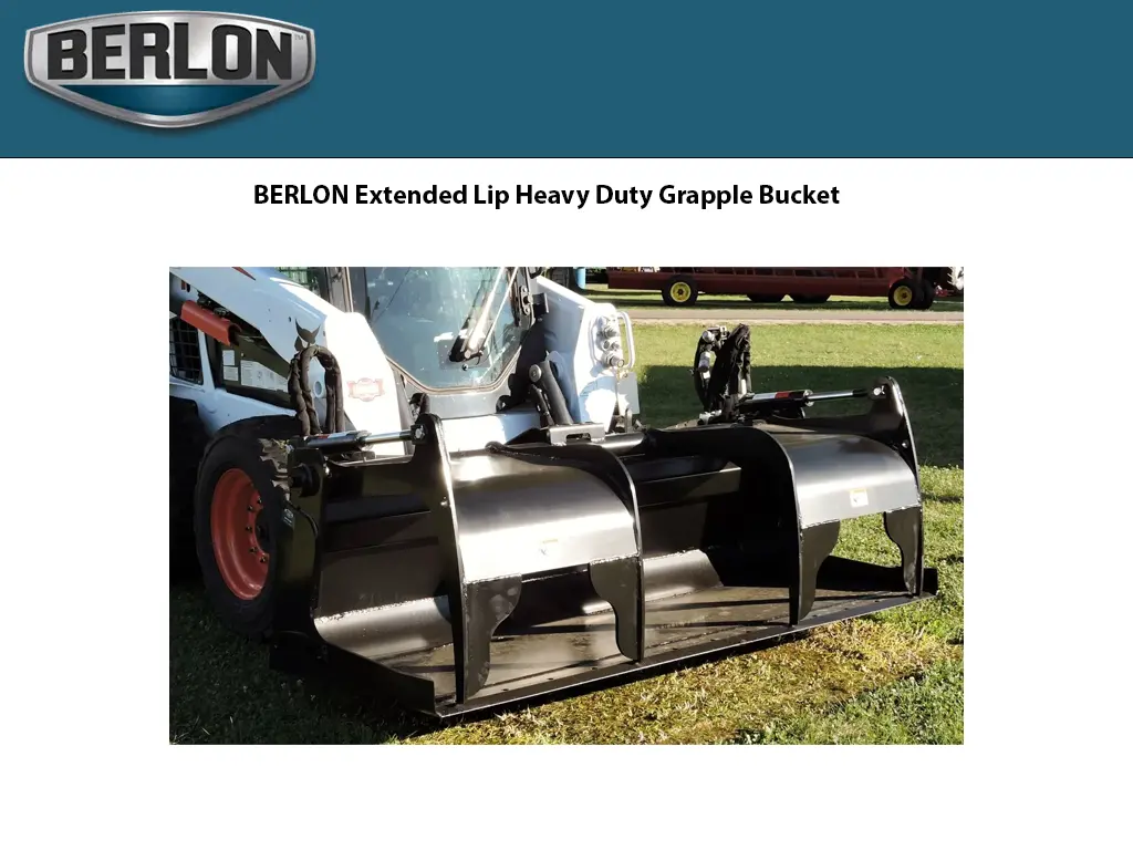 Berlon Extended Lip Heavy Duty Grapple Bucket Skid Steers 1