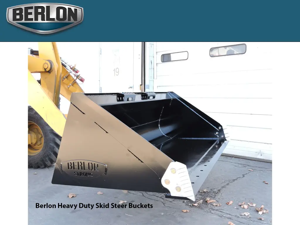 Berlon Heavy Duty Extended Lip Bucket For Skid Steers 1