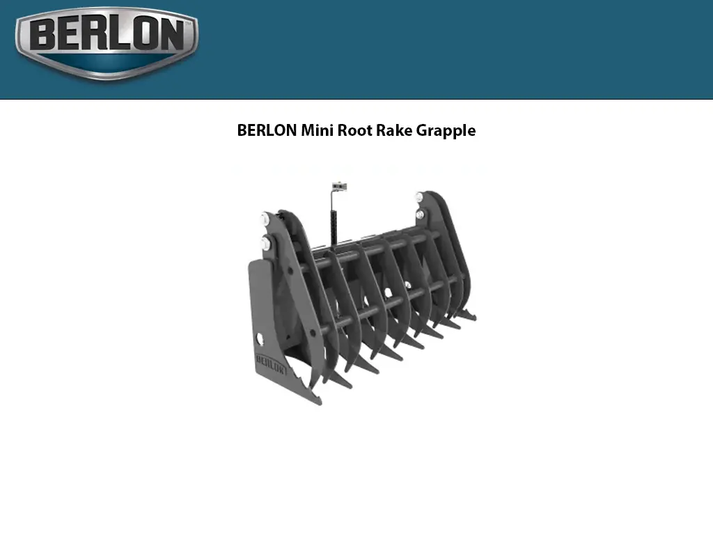 Berlon Mini Root Rake Grapple For Mini Loaders 1