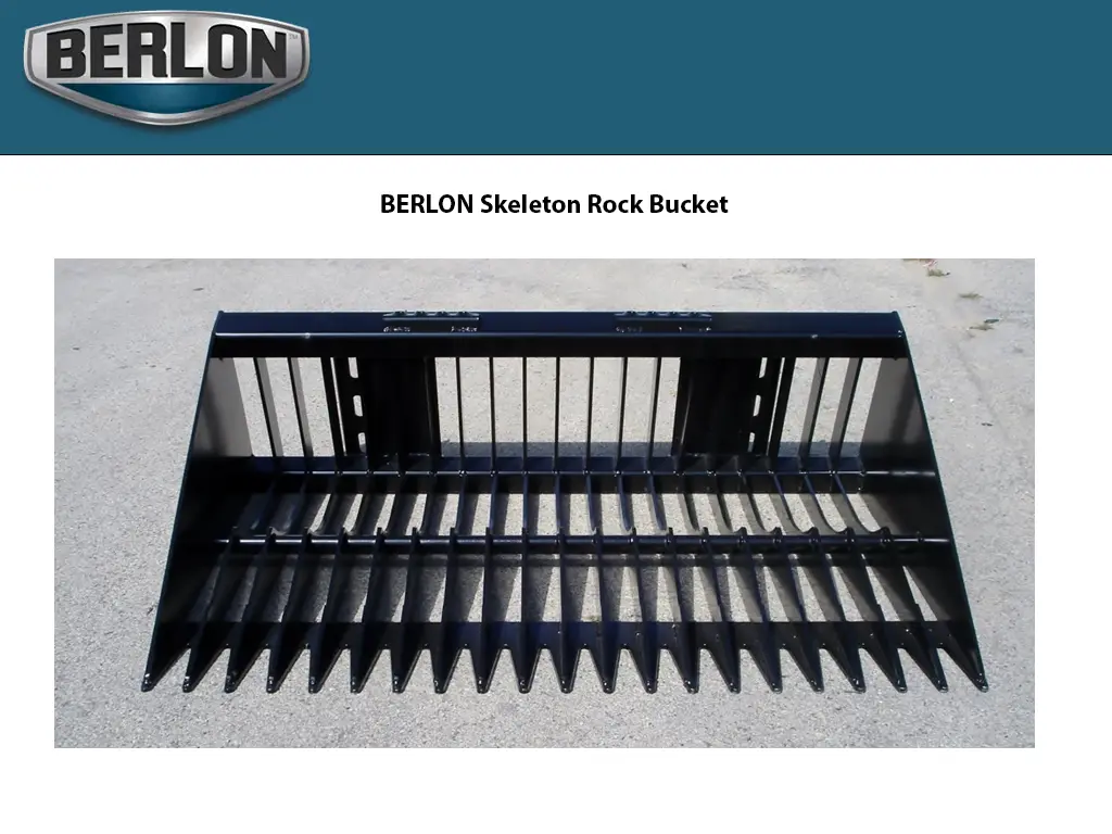 Berlon Skeleton Rock Buckets For Skid Steers 1