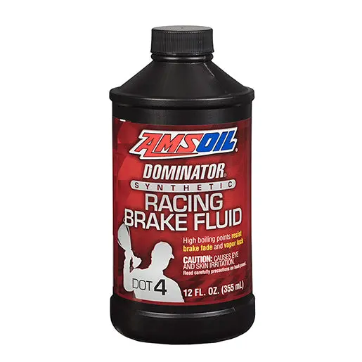 100% Synthetic Racing Brake Fluid Dominator Dot 4 12 Oz. 1