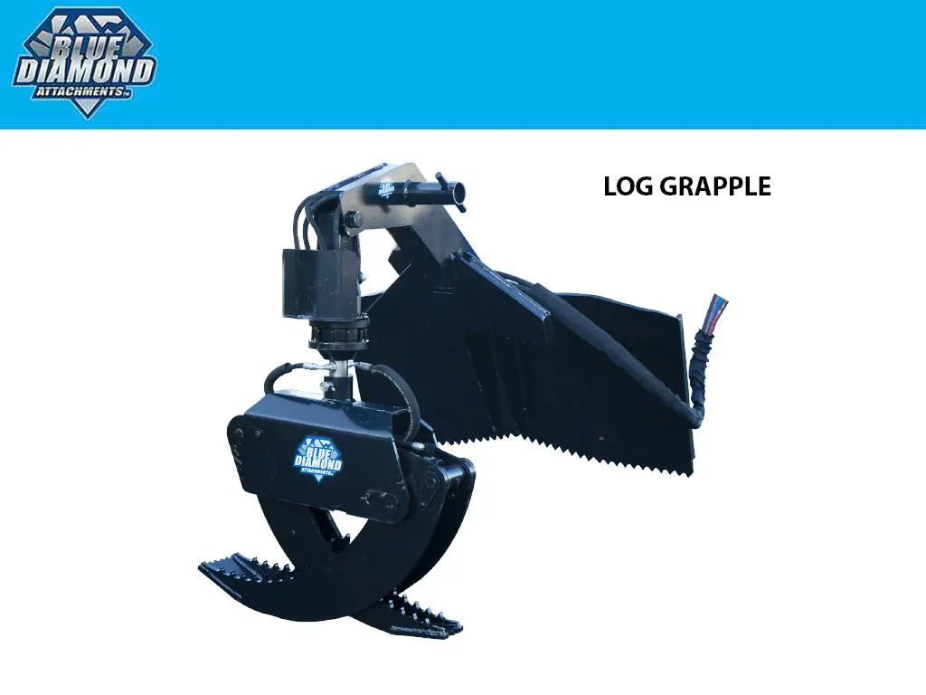 Blue Diamond Rotating Log Grapple For Skid Steer 1