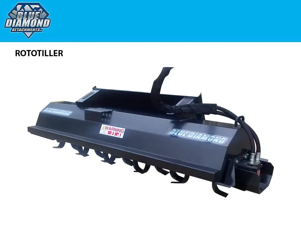 Blue Diamond Tiller For Machines With Universal Skid Steer Mount 1