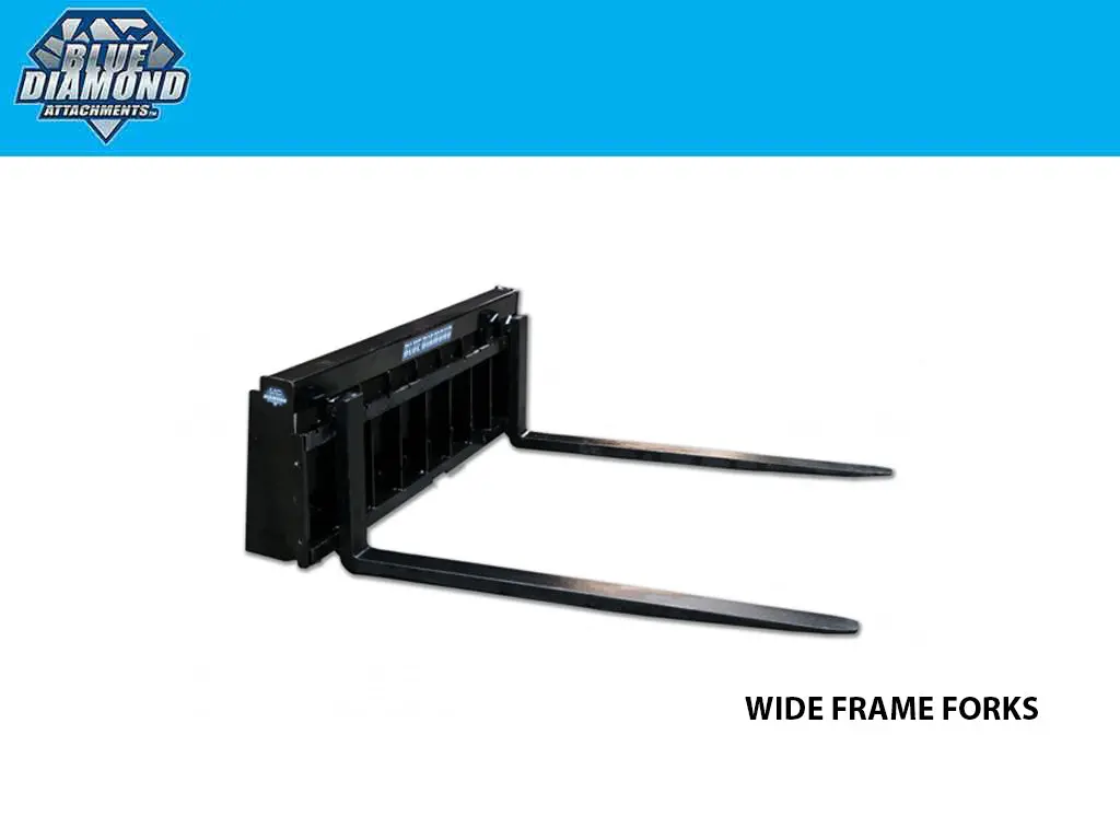 Blue Diamond Pallet Forks, Wide Frame (Tractor) 1
