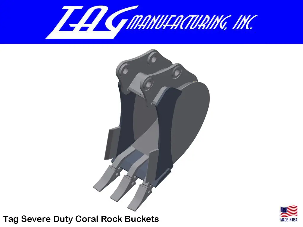 Tag Severe Duty Coral Rock Buckets For 14000 - 20000 Lbs. Rtl's 1