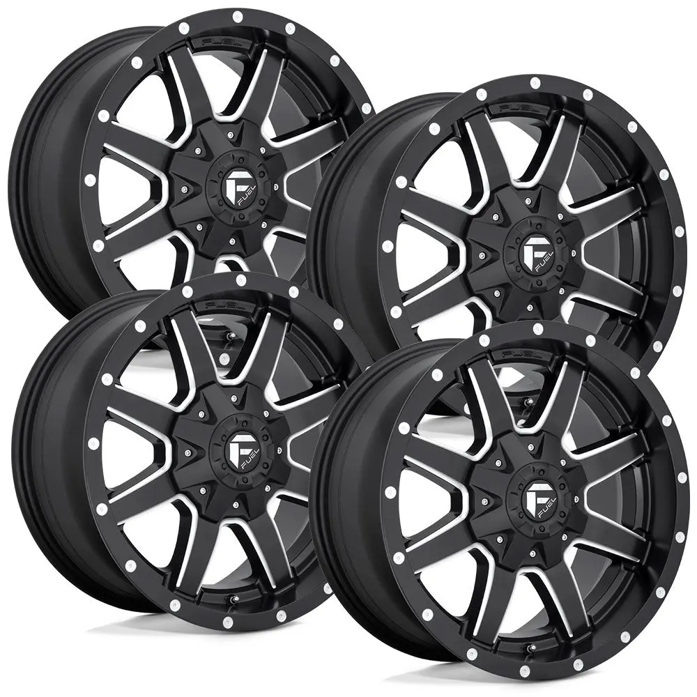 Fuel Maverick D538 Milled With Matte Black Finish Aluminum Ford Srw Wheel Kit (8X170) 1