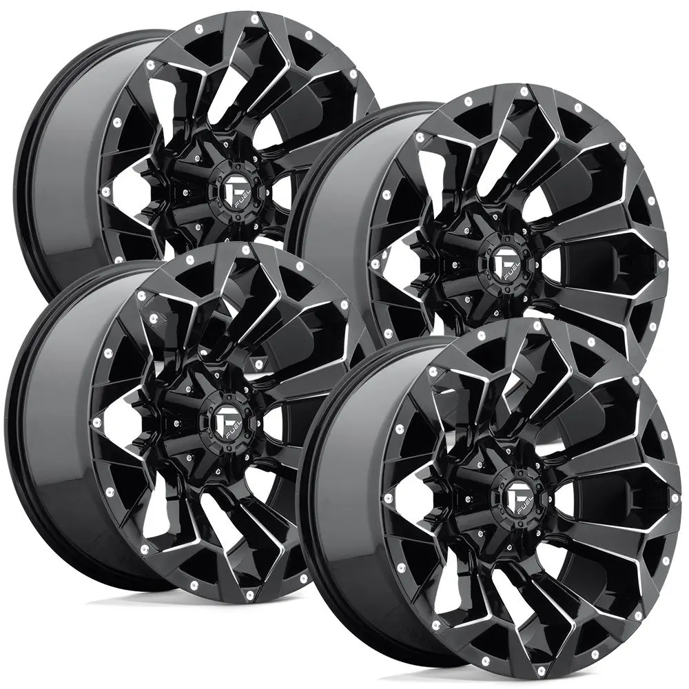 Fuel Assault D576 Gloss Black Aluminum Dodge Ram Srw Wheel Kit (8X6.5) 1
