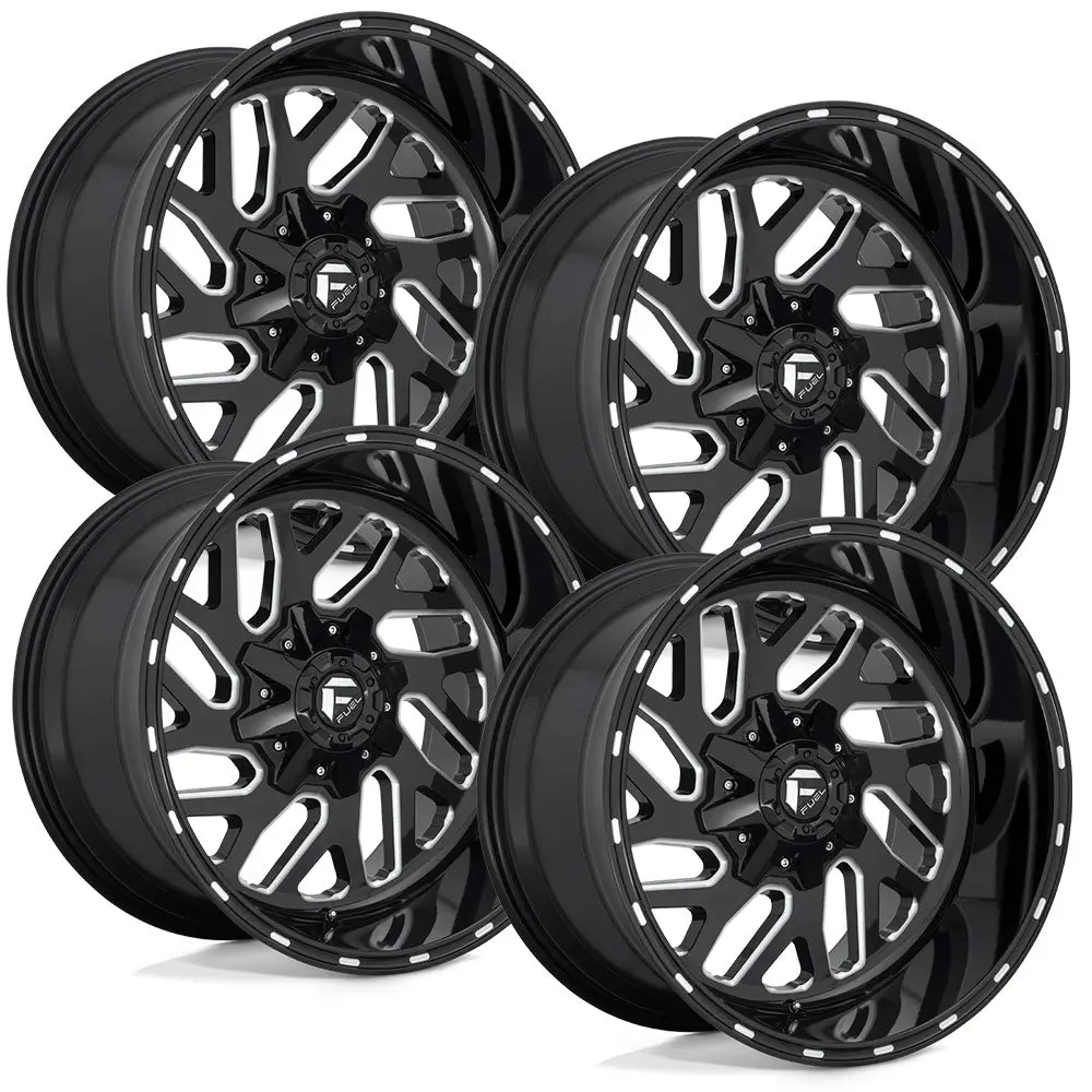 Fuel Triton D581 Milled Gloss Black Finish Aluminum Dodge Ram Srw Wheel Kit (8X6.5) 1