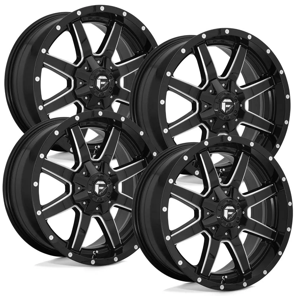 Fuel Maverick D610 Milled With Gloss Black Finish Aluminum Dodge Ram Srw Wheel Kit (8X6.5) 1