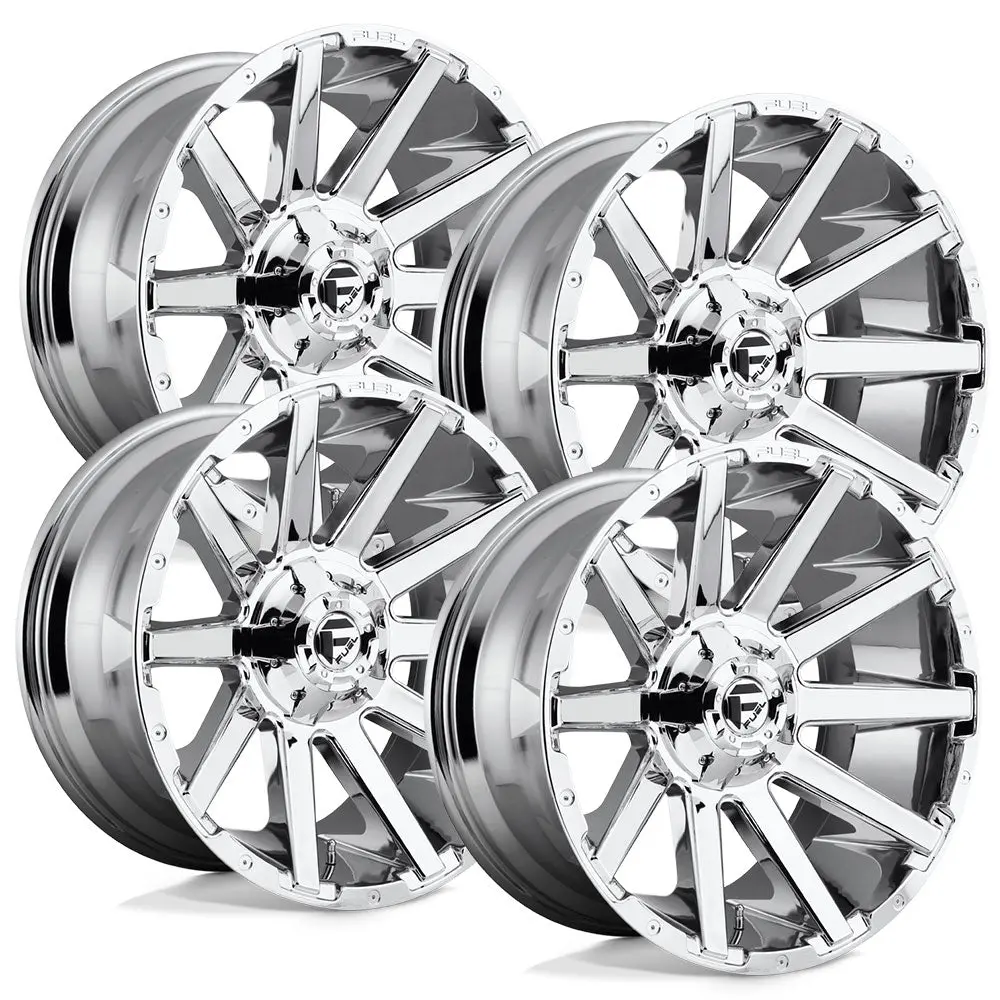 Fuel Contra D614 Chrome Aluminum Ford Srw Wheel Kit (8X170) 1