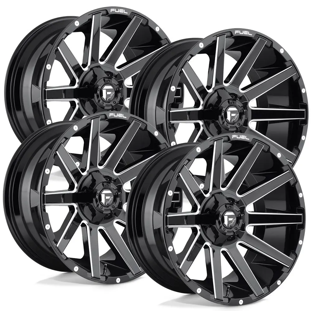 Fuel Contra D615 Gloss Black Aluminum Dodge Ram Srw Wheel Kit (8X6.5) 1