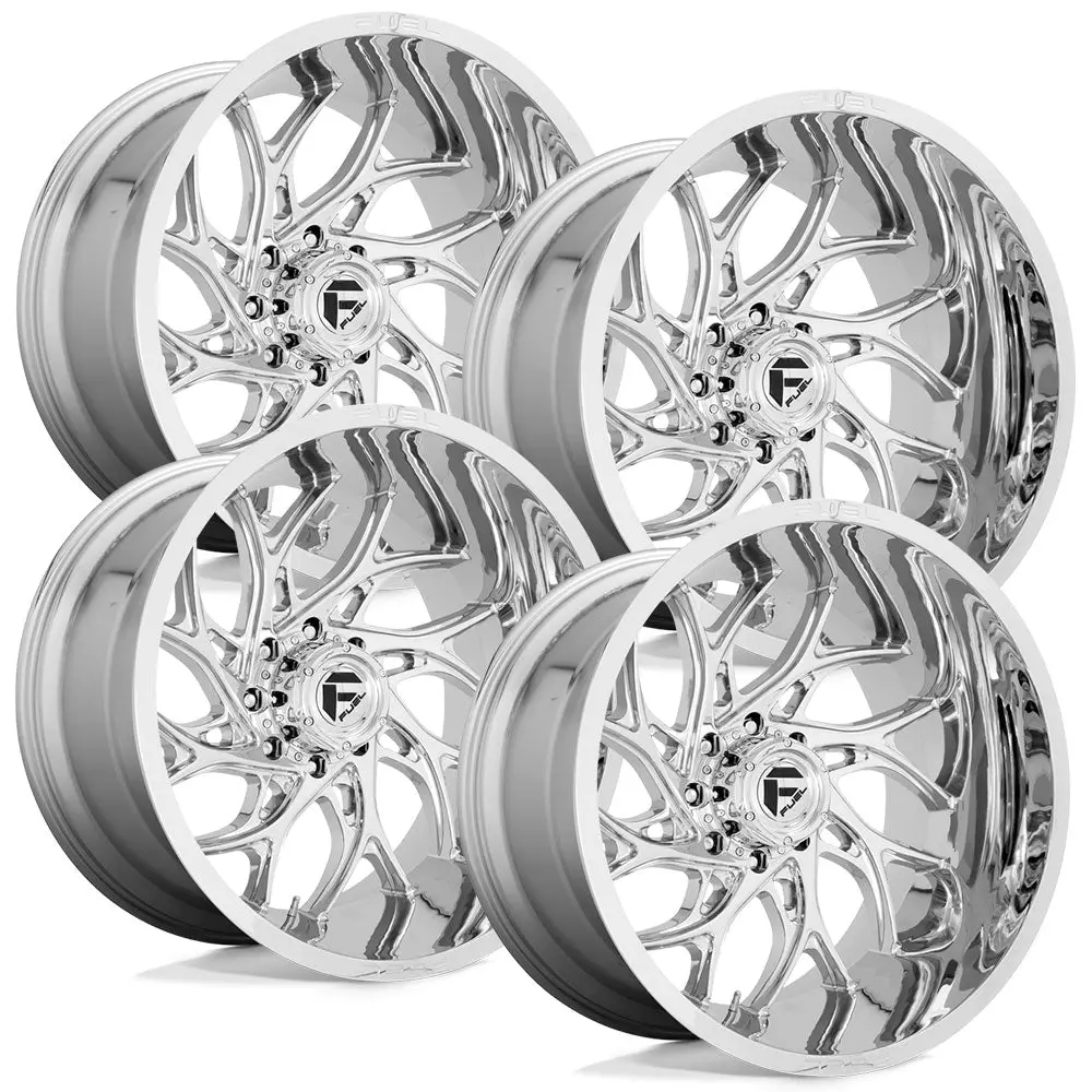 Fuel Runner D740 Chrome Aluminum Ford Srw Wheel Kit (8X170) 1