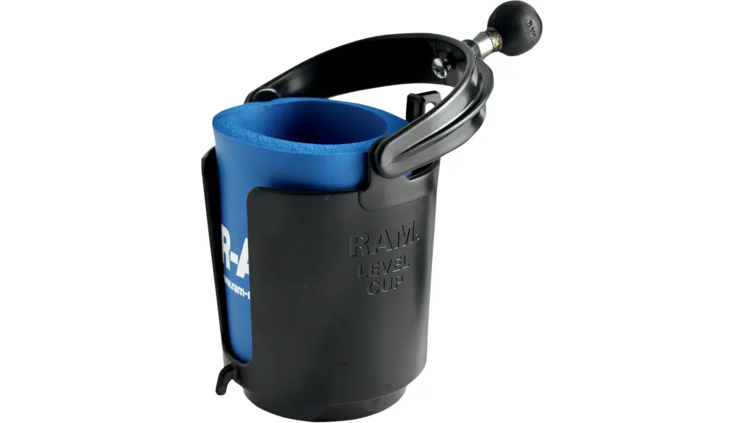 Ram Mounts Self-Leveling Cup Holder And Cozy With 1" Ball  Ram-B-132Bu 1