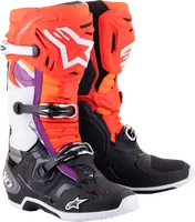 Alpinestars Tech 10 Boots Black/Red Fluo/ Flo Org 1