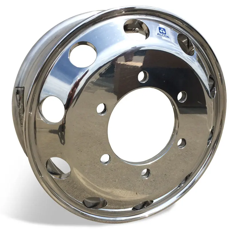 17.5X6.00 Alcoa 6X205mm High Polish Lift Axle Wheel 1