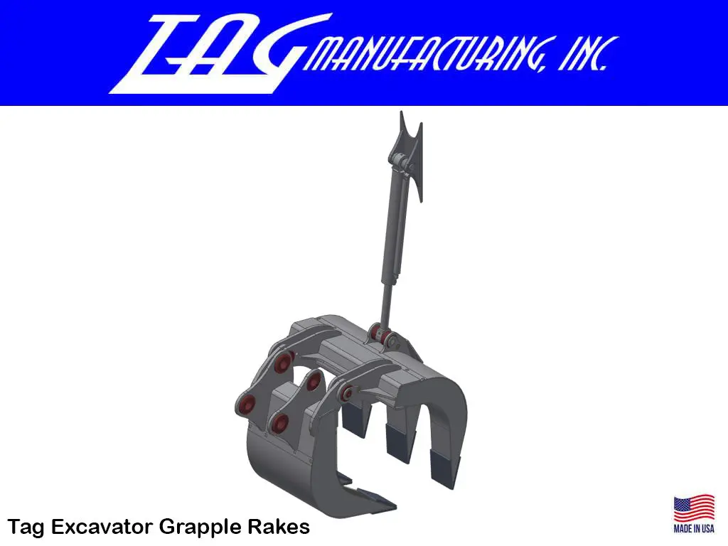 Tag Excavator Grapple Rake 1