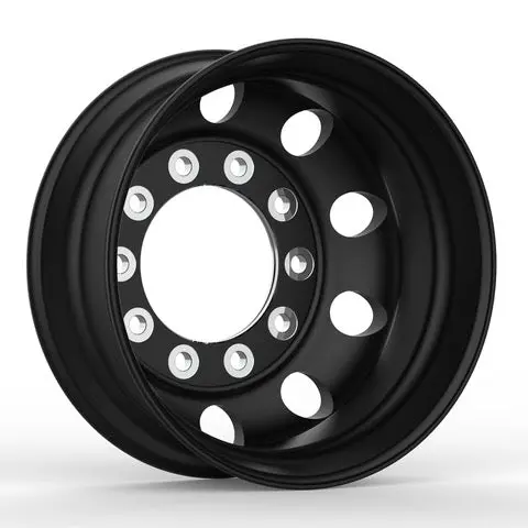 22.5X8.25 Northstar 10X285mm Hub Pilot "Lunar" Black Rear 1