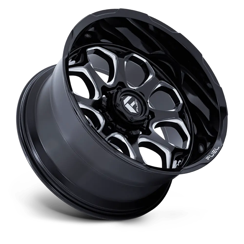 Fuel Scepter D862 Gloss Black Finish And Milled Aluminum Wheel 2