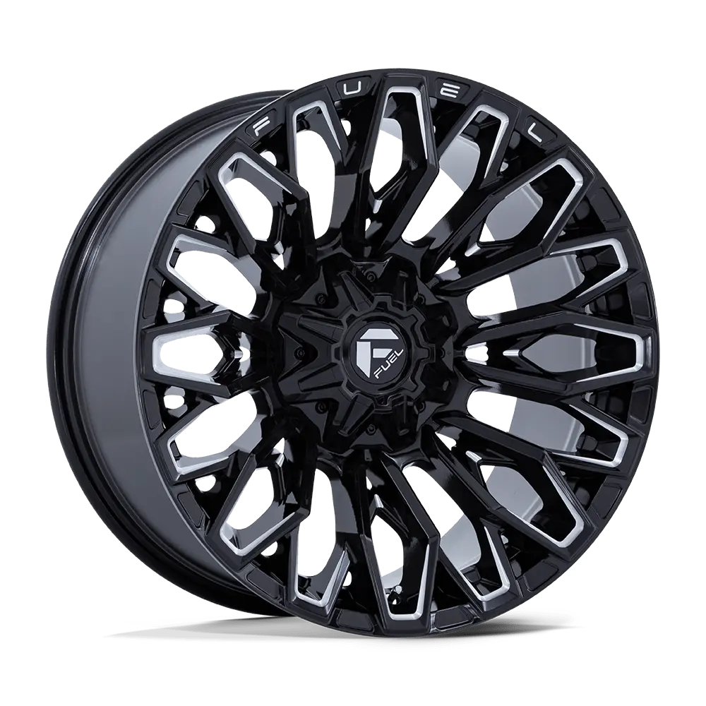 Fuel Strike D865 Milled With Gloss Black Finish Aluminum Wheel 1