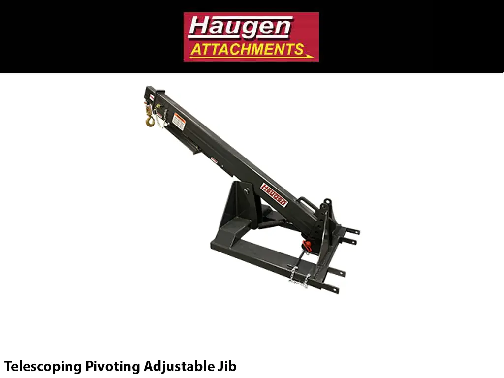 Haugen Telescoping Pivoting Adjustable Jib For Forlifts 1