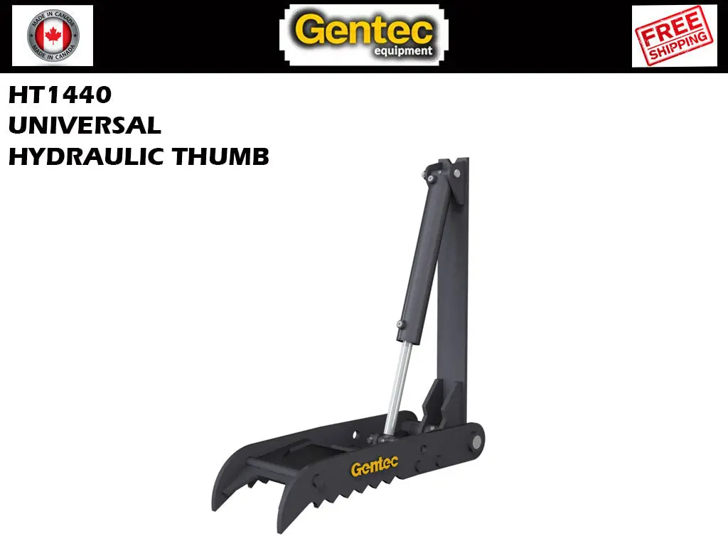 Ht1440 Gentec Universal Hydraulic Excavator Thumbs, 10000-22000 Lbs Excavators 1