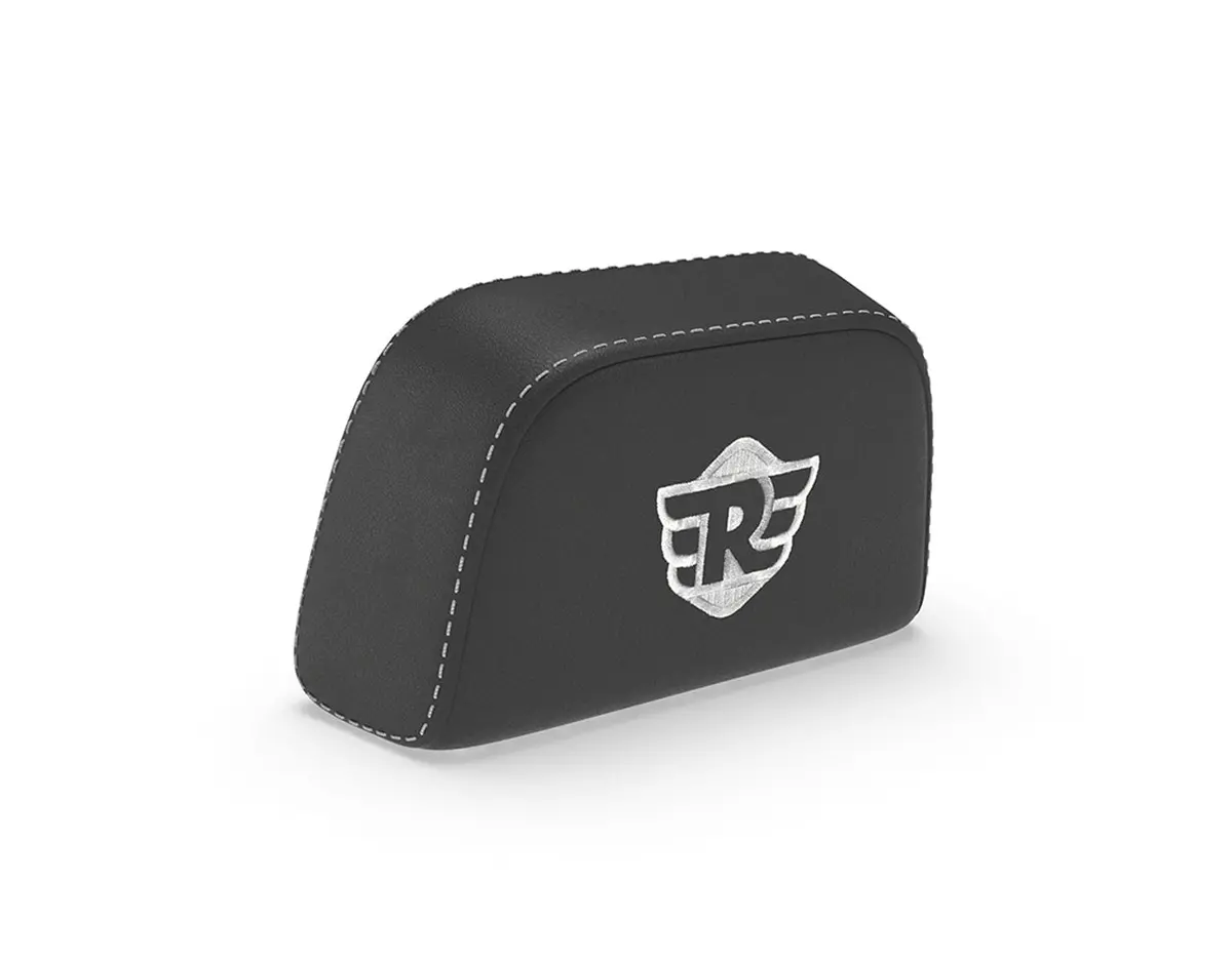 Black Passenger Backrest Pad For Bullet 350 1