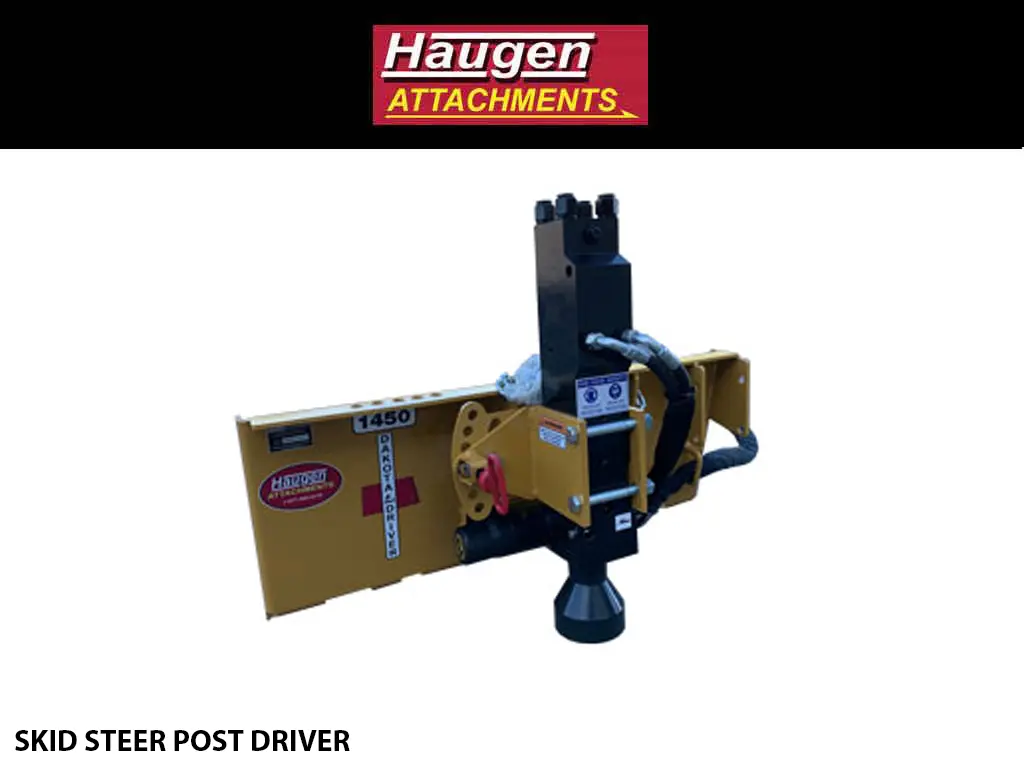 Haugen Post Drivers For Skid-Steers (Manual Rotation) 1