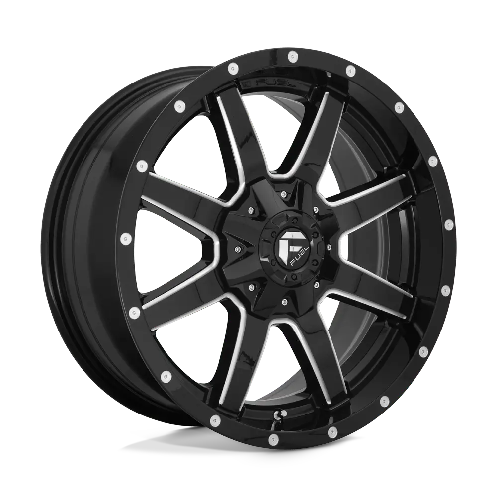 Fuel Maverick D610 Milled With Gloss Black Finish Aluminum Wheel 1