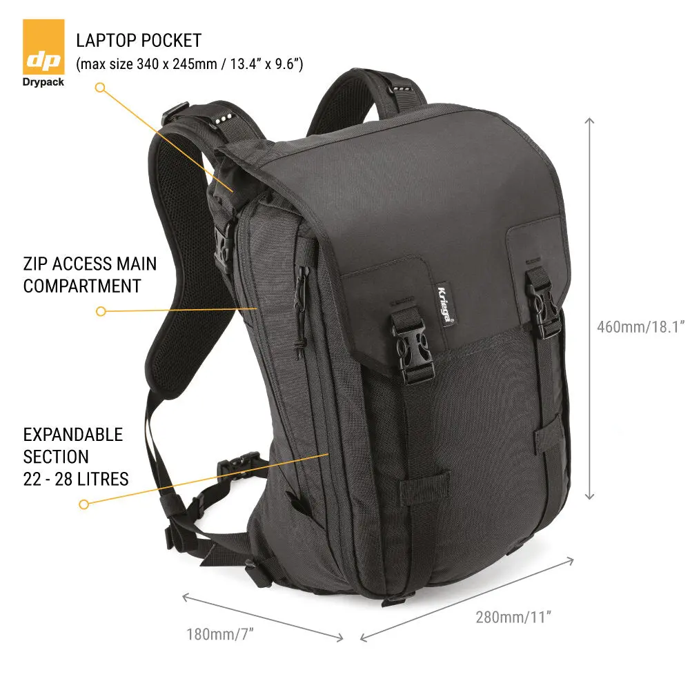 Kriega Max28 Expandable Backpack 1