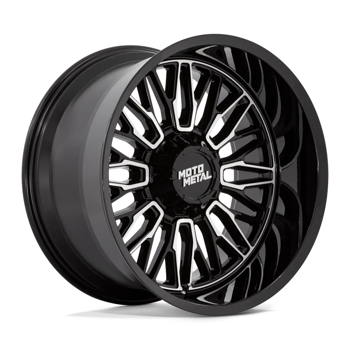 Moto Metal Stinger Mo809 Gloss Black And Milled Aluminum Wheel 1