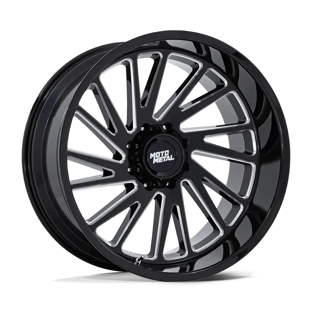 Moto Metal Combat Mo811 Gloss Black And Milled Aluminum Wheel 1
