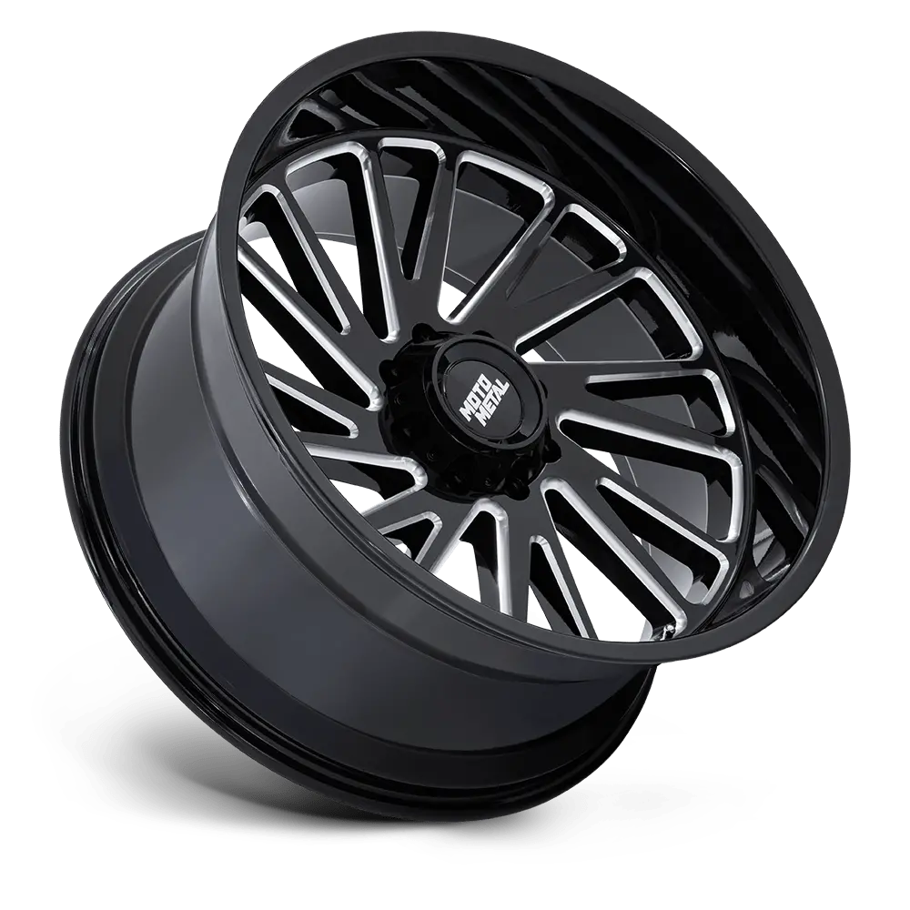 Moto Metal Combat Mo811 Gloss Black And Milled Aluminum Wheel 2